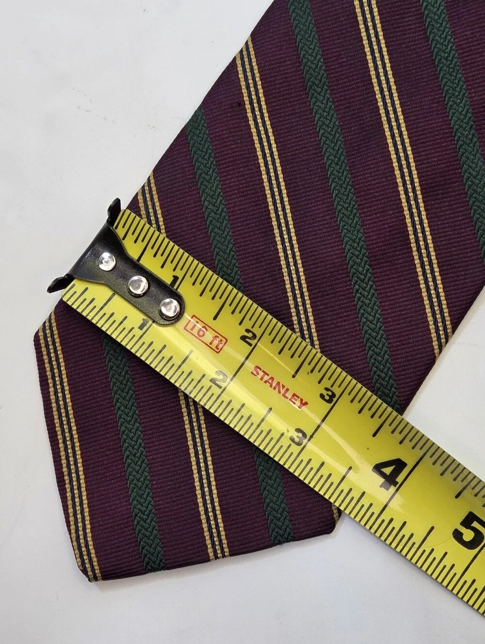 Brooks Brothers Makers Silk Burgundy Green Rep Tie